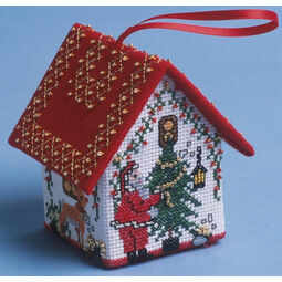 Dressing the Tree Santa House 3D Cross Stitch Kit