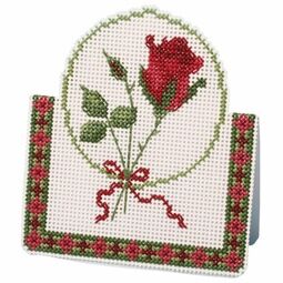 Red Rose Card 3D Cross Stitch Kit