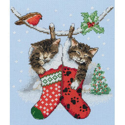 Christmas Kittens Cross Stitch Kit