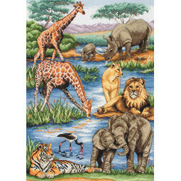 African Wildlife Cross Stitch Kit