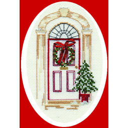 Christmas Door Cross Stitch Card Kit