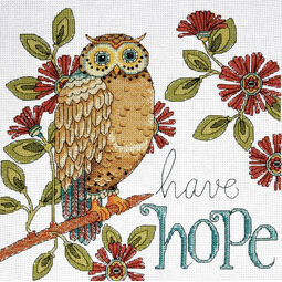 Have Hope Owl Cross Stitch Kit