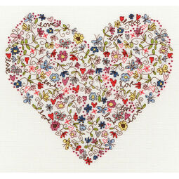 Love Heart Cross Stitch Kit