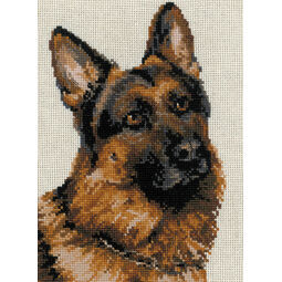 German Shepherd Dog Cross Stitch Kit