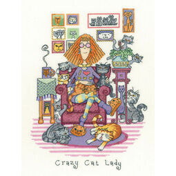 Crazy Cat Lady Cross Stitch Kit