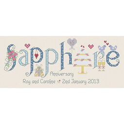 Sapphire 45th Anniversary Cross Stitch Kit