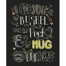 Hug Chalkboard Cross Stitch Kit