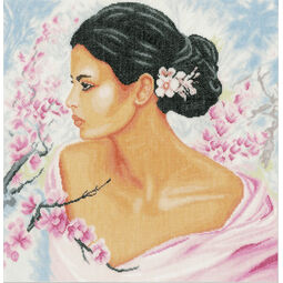 Lady With Blossoms Cross Stitch Kit