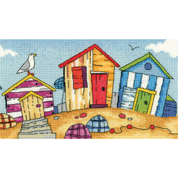 Beach Huts Cross Stitch Kit