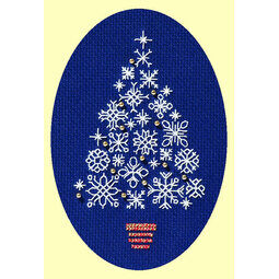 Snowflake Tree Cross Stitch Christmas Card Kit