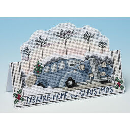 Driving Home For Christmas 3D Cross Stitch Card Kit