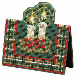 Christmas Candles 3D Cross Stitch Card Kit
