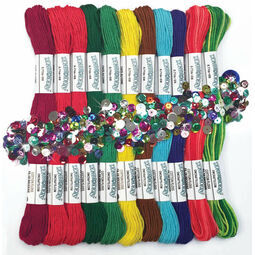 Zenbroidery Christmas Trim Pack (12 Skeins Stranded Cotton Thread)