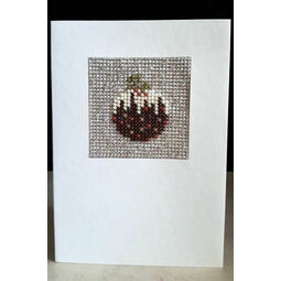 Christmas Pudding Mini Beadwork Embroidery Christmas Card Kit