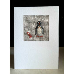Bob The Penguin Mini Beadwork Embroidery Card Kit