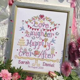 Love, Laughter, Happily Ever After Cross Stitch Kit