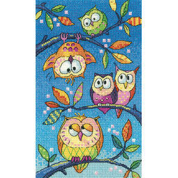 Hanging Around Owls Cross Stitch Kit
