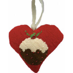 Christmas Pudding Tapestry Heart Kit