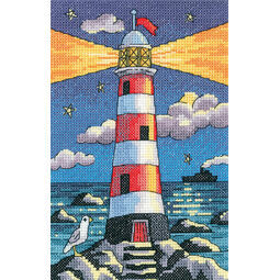 Lighthouse By Night Cross Stitch Kit