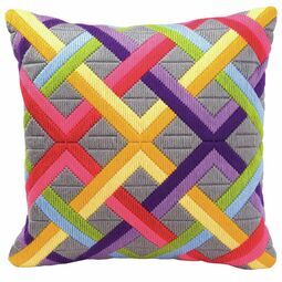 Bold Geometric Style 1 Long Stitch Cushion Panel Kit