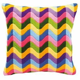 Bold Geometric Style 2 Long Stitch Cushion Panel Kit