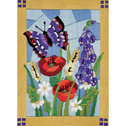 Stained Glass Butterfly Long Stitch Kit