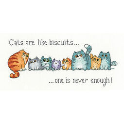 Cats And Biscuits Cross Stitch Kit