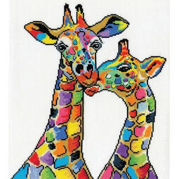 Colourful Giraffes Cross Stitch Kit