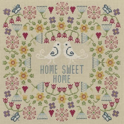 Flower Home Sweet Home Sampler Cross Stitch Kit