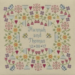Flower Wedding Sampler Cross Stitch Kit