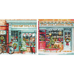 Toy Shoppe & Coffee Shoppe Duo Cross Stitch Kits