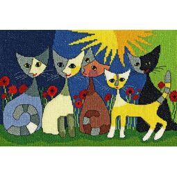 Five Cats Cross Stitch Kit