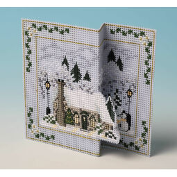 Fir Tree Cottage 3D Cross Stitch Christmas Card Kit