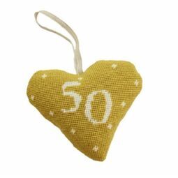 50th Birthday / Anniversary Heart Tapestry Kit