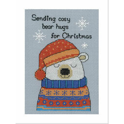 Barny Polar Bear Cross Stitch Christmas Card Kit