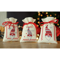 Christmas Beards Pot Pourri Bags Set of 3 Cross Stitch Kits