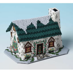 Christmas Tree Cottage 3D Cross Stitch Kit