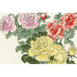 Rose Blooms Cross Stitch Kit