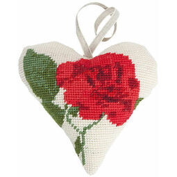 Rose Lavender Heart Tapestry Kit