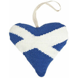 Scottish Saltire Lavender Heart Tapestry Kit