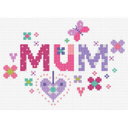Floral Mum Cross Stitch Kit