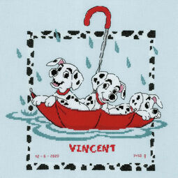 Disney Dalmatians Birth Sampler Cross Stitch Kit