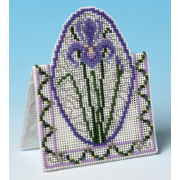 Purple Iris 3D Cross Stitch Card Kit