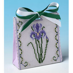 Purple Iris Gift Bag 3D Cross Stitch Kit