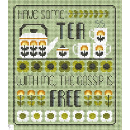 Tea & Gossip Cross Stitch Kit