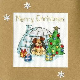 Winter Woof Cross Stitch Christmas Card Kit