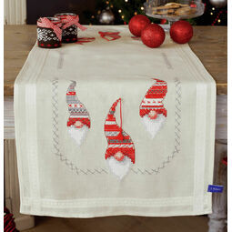 Christmas Elves Embroidery Table Runner Kit
