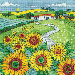 Sunflower Landscape Cross Stitch Kit