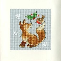 Christmas Friends Cross Stitch Card Kit