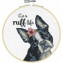 It's A Ruff Life Cross Stitch Hoop Kit